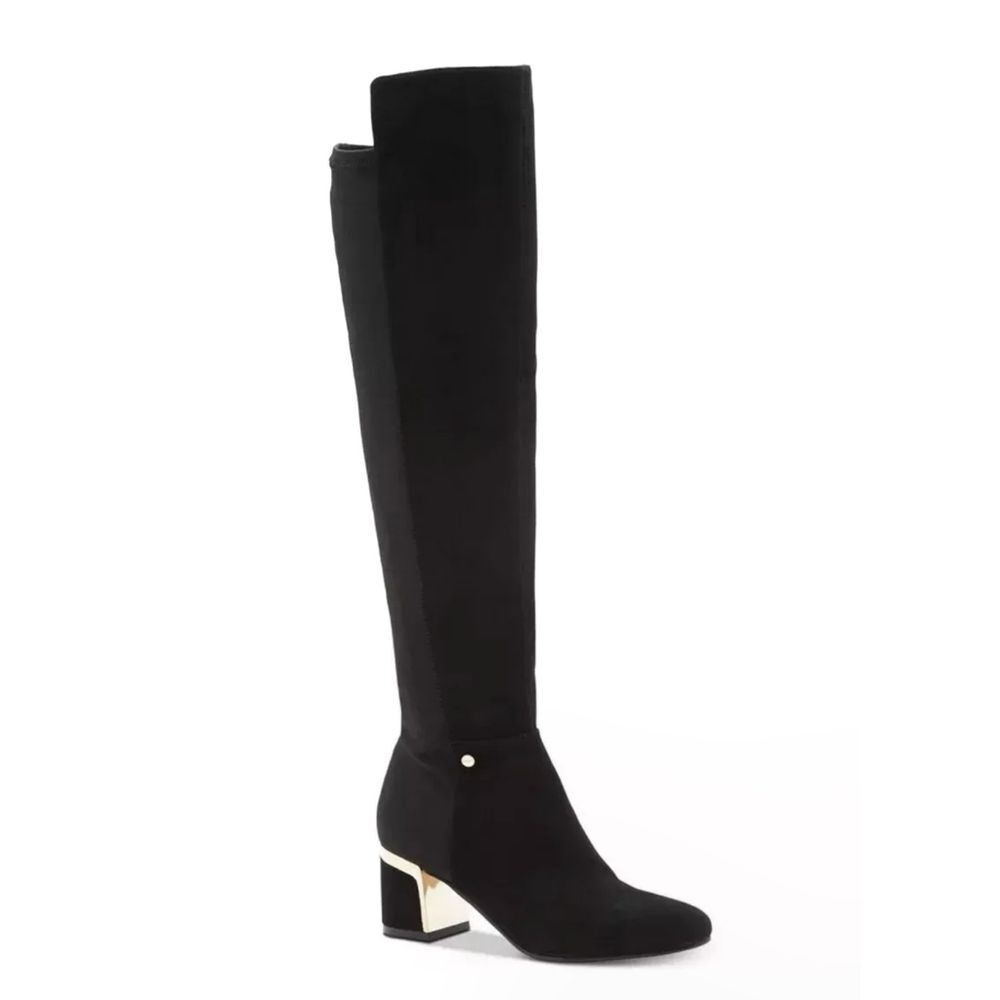 NWOT DKNY Black Cora Suede Tall Knee High Boot